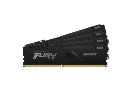 Kingston FURY Beast/DDR4/128GB/3200MHz/CL16/4x32GB/Black, KF432C16BBK4/128