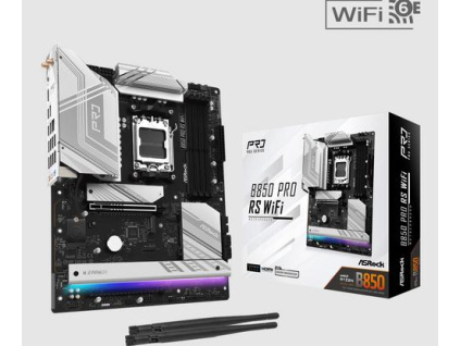 ASROCK B850 PRO RS WIFI (AM5, amd B850, 4xDDR5, PCIE 5.0, HDMI, 4xSATA3 +4xM.2, USB3.2 G2x2, GLAN 2,5G, ATX), B850 PRO RS WIFI