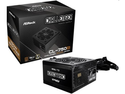 ASROCK zdroj 750W Challenger CL-750B 80Plus BRONZE, ATX2.52, PCIe5.1, ventilátor 120mm, CL-750B