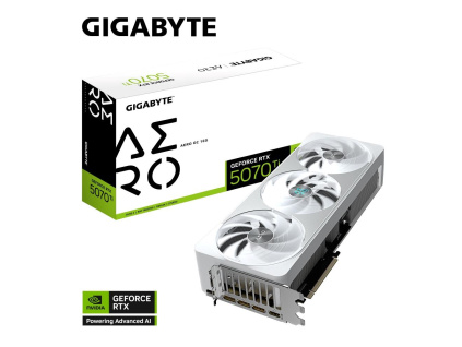GIGABYTE VGA NVIDIA GeForce RTX 5070 Ti AERO OC 16G, 16G GDDR7, 3xDP, 1xHDMI, GV-N507TAERO OC-16GD