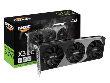 INNO3D NVIDIA RTX 5070 X3 OC 12GB GDDR7 - 2 slot, N50703-12D7X-195064L