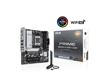ASUS MB Sc AM5 PRIME B840M-A WIFI, AMD B840, 4xDDR5, 2xDP, 1xHDMI, WiFi, mATX, 90MB1J20-M0EAY0