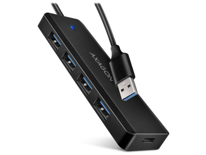 AXAGON cestovní hub USB-A / HUE-C1A / USB 3.2 Gen1 / 4x USB-A / 1x USB-C / 0,19m, HUE-C1A