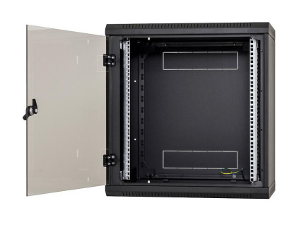 Nástěnný rozvaděč jednodíl. 6U (š)600x(h)395 černý, RBA-06-AS4-BAX-A1