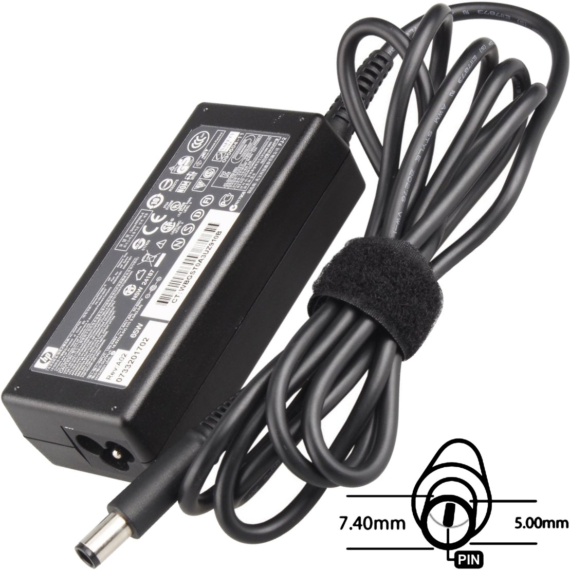 SIL Napájecí adaptér 65W 18,5V, 7.4x5.0, originál HP, 77011040
