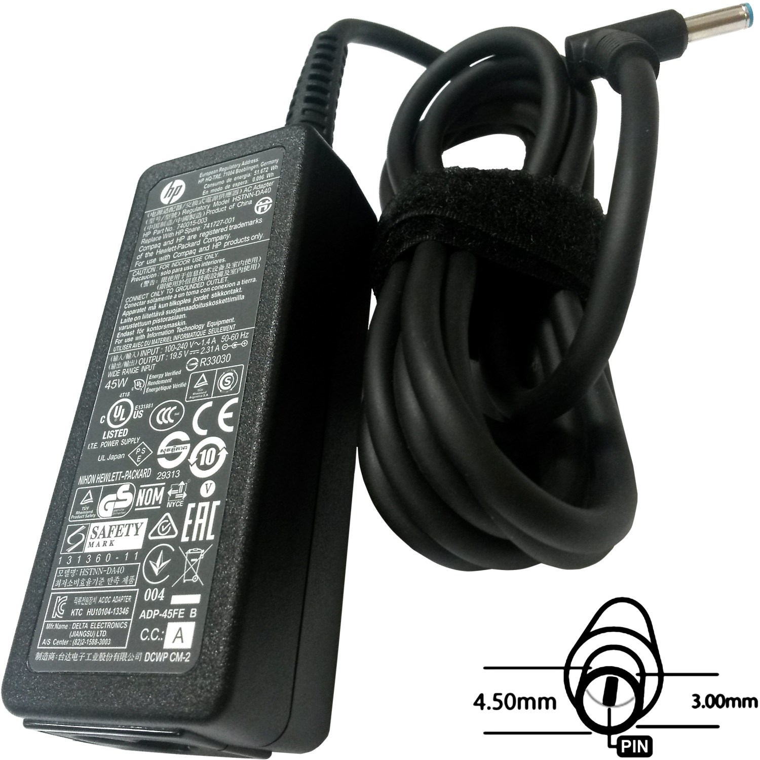 SIL Napájecí adaptér 45W, 19,5V 4.5x3.0mm, originál HP, 77011108