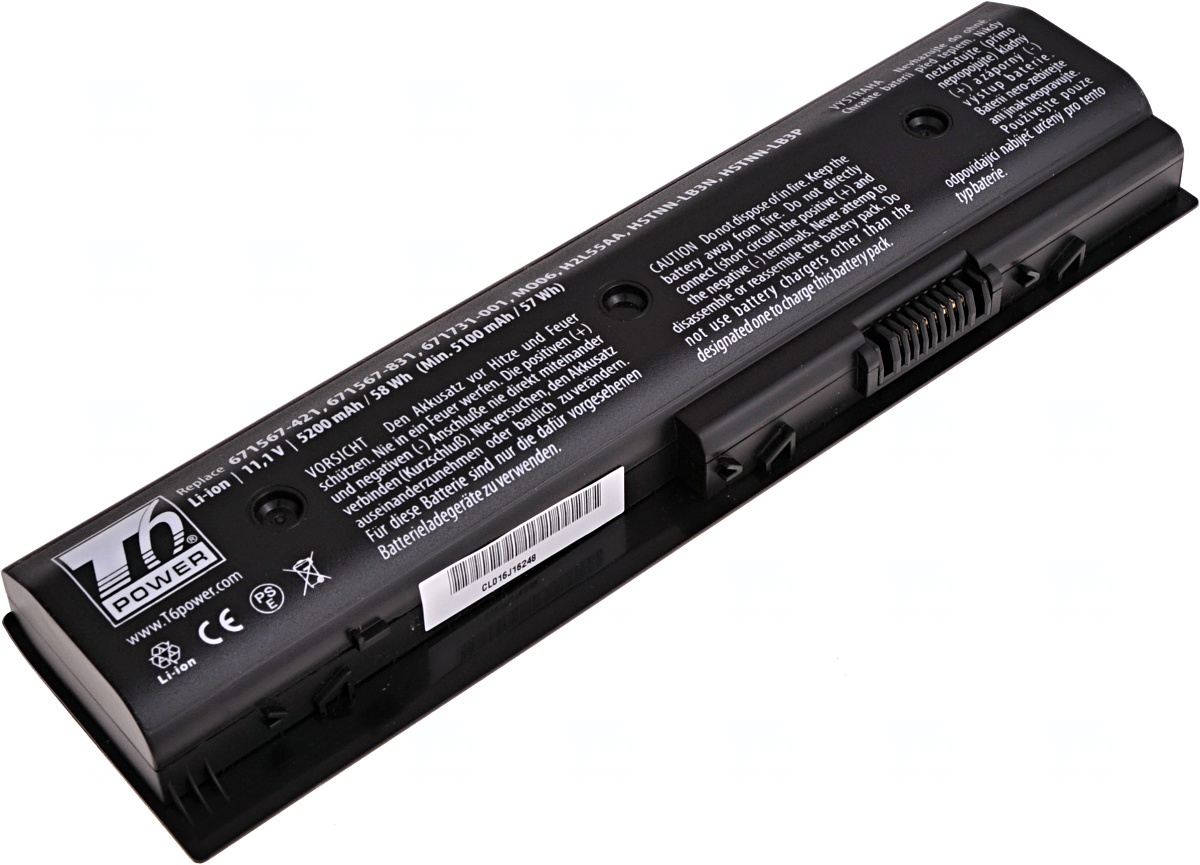 Baterie T6 power HP Pavilion dv4-5000, dv6-7000, dv7-7000, m6-1000 serie, 5200mAh, 58Wh, 6cell, NBHP0087