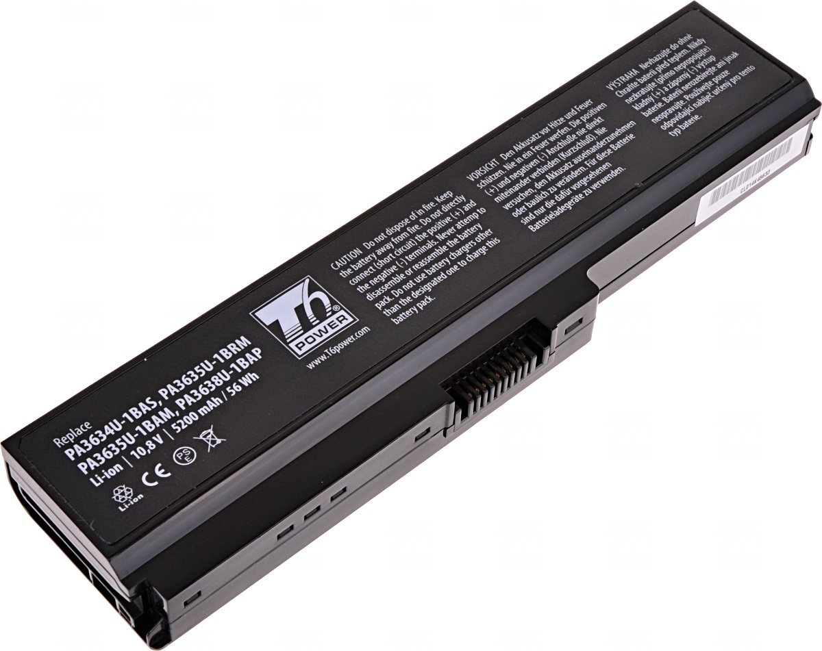Baterie T6 power Toshiba Satellite A660, C650, L510, L630, L650, L670, U400, U500, 6cell, 5200mAh, NBTS0075