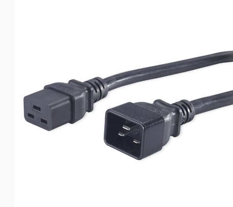 PremiumCord Kabel síťový prodlužovací 230V 16A 1,5m, konektory IEC 320 C19 - IEC 320 C20, kpsa015