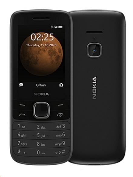 Nokia 225 4G 2020, Dual SIM, černá, 16QENB01A08