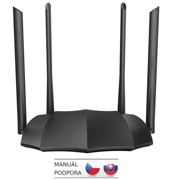 Tenda AC8 WiFi AC Gigabit Router 1200Mb/s, 1x GWAN, 3x GLAN, 4x 6dBi antény, WISP, Uni.Repeater, APP, AC8