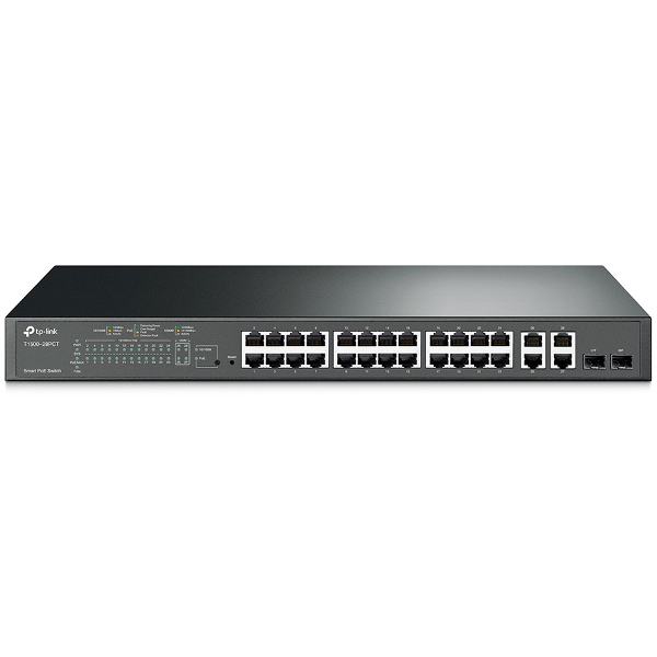 TP-Link TL-SL2428P - Smart Switch PoE+ s 24 porty 10/100 Mbit/s a 4 gigabitovými porty, TL-SL2428P