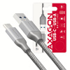 AXAGON BUCM3-AM20G, SUPERSPEED kabel USB-C <-> USB-A 3.2 Gen 1, 2m, 3A, oplet, šedý, BUCM3-AM20G