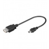 PremiumCord USB redukce kabel USB A/female - Mini 5pin USB/male 20cm OTG, kur-16