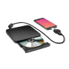 HITACHI LG - externí mechanika DVD-W/CD-RW/DVD±R/±RW/RAM/M-DISC GP95NB70, Ultra Slim, OTG konektor, Black, box+SW