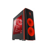 Genesis Titan 700 Red počítačová skříň (USB 3.0), 3 ventilátory s červeným podsvícením