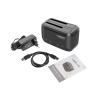 Dokovací stanice pro HDD 2,5''/3,5'' USB 3.0 Natec Kangaroo Dual, funkce klonování, napájecí adaptér, NSD-0955