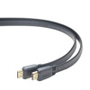 PremiumCord HDMI High Speed + Ethernet plochý kabel, zlacené konektory, 1,5m, kphdmep015