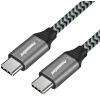 PremiumCord USB-C kabel ( USB 3.2 GEN 2, 3A, 60W, 20Gbit/s ) bavlněný oplet, 0,5m, ku31cr05