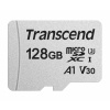 TRANSCEND MicroSDXC karta 128GB 300S, UHS-I U3 V30 + adaptér, TS128GUSD300S-A