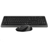 A4tech set klávesnice + myš, FG1010 FSTYLER, bezdrátová, šedá, FG1010 Grey