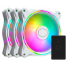 Cooler Master ventilátor MasterFan MF120 Halo 3in1 White Edition, MFL-B2DW-183PA-R1