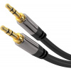 PremiumCord HQ stíněný kabel stereo Jack 3.5mm - Jack 3.5mm M/M 1,5m, kjqmm015