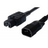 PremiumCord Kabel síťový prodlužovací, IEC320 C14 - C15, 2m