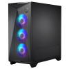 MSI skříň MPG GUNGNIR 300R AIRFLOW/ bez zdroje/ levé temperované sklo/ 4x 120 mm A-RGB fan/ 1x USB-C/ 2x USB3.2/ černá, 306-7G21R21-W57