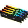 Kingston FURY Beast/DDR5/64GB/6000MHz/CL40/4x16GB/RGB/Black, KF560C40BBAK4-64