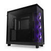 NZXT skříň H6 Flow RGB dvoukomorová / MidT / 3x120mm RGB fan / 2xUSB 3.2 / USB-C / prosklená / černá, CC-H61FB-R1
