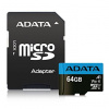 ADATA MicroSDXC 64GB UHS-I 100/25MB/s + adapter, AUSDX64GUICL10A1-RA1