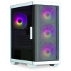 Zalman skříň M4 White / miniT / 4x 120mm ARBG fan / 2xUSB 3.0 / 1xUSB 2.0 / tvrzené sklo / bílá, M4 White