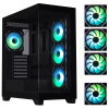 BitFenix skříň CETO / ATX / 4x 120mm FRGB fan / 2x USB 3.0 / USB-C / tvrzené sklo / černá, BFC-CET-500-KKGSK-4F