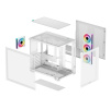 DEEPCOOL skříň CG530 4F ATX / 4x120mm ARGB fans / USB 3.0 / USB-C/ panoramatická / bílá, R-CG530-WHADA4-G-1