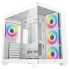 DEEPCOOL skříň CG530 4F ATX / 4x120mm ARGB fans / USB 3.0 / USB-C/ panoramatická / bílá, R-CG530-WHADA4-G-1