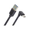 PremiumCord USB C-USB A, zahnutý, černý, 1m, ku31cze1bk