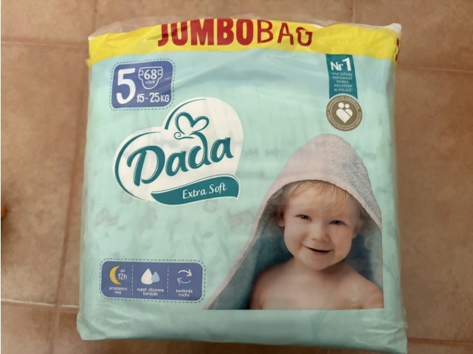 Dada Extra soft bag vel. 5 (15-25 kg) - 68 ks - poškozený obal