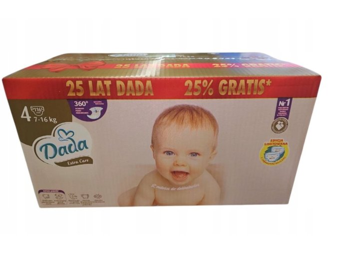 Dada Extra care box vel. 4 - 116 ks (7-16 kg)