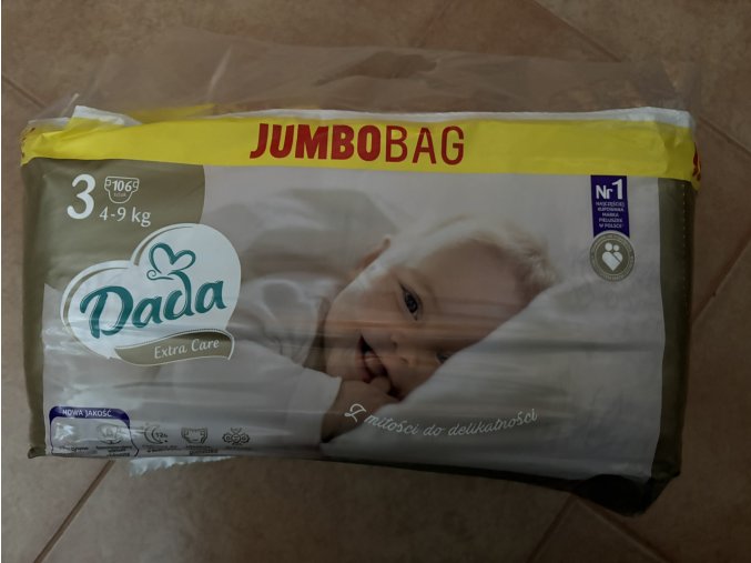 Dada Extra care bag vel. 3 - 106 ks (4-9 kg)) - poškozený obal