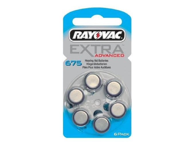 Baterie Rayovac vel. 675 (modré)