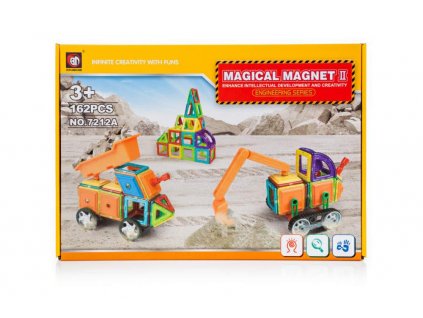 Magnetická stavebnice - Magical Magnet - průmyslové stroje II - 162ks