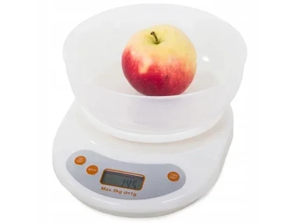 Digitální kuchyňská váha bílá 5 Kg + miska