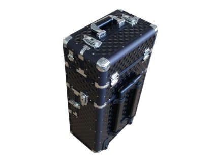 Kosmetický kufr na kolečkách - 3D černý