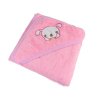 Osuška s kapucí termofroté růžová
