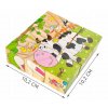 Dřevěné kostky - farma domácích zvířat 6v1