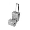 Kosmetický kufr na kolečkách - stříbrný