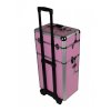 Kosmetický kufr na kolečkách - růžový
