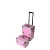 Kosmetický kufr na kolečkách - růžový