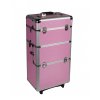 Kosmetický kufr na kolečkách - růžový